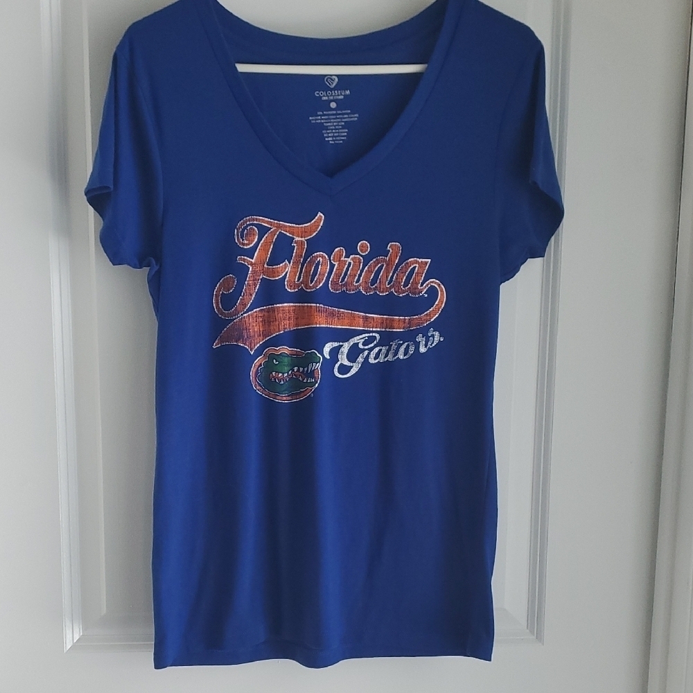 Colosseum Blue and Orange Fitted Short Sleeve T-Shirt